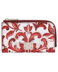 Dolce & Gabbana - Majolica Zip Card Holder Wallet - Lyst