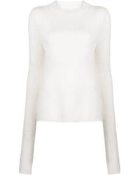 Low Classic - Semi-Sheer Fine-Knit Jumper - Lyst