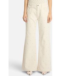 Marella - Embellished Flared Trousers - Lyst