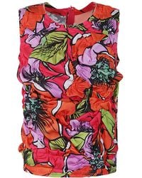 Comme des Garçons - Floral Pattern Round Collar Vest - Lyst