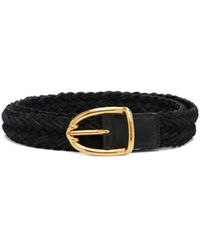 Tom Ford - Woven Suede Angled Buckle Belt - Lyst