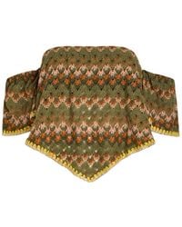 La DoubleJ - Sand Dollar Embroidered Open-Knit Cotton-Blend Top - Lyst