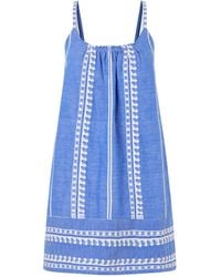 lemlem - Cotton-Gauze Mini Dress - Lyst
