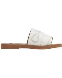 Chloé - Chloé Woody Flat Mules - Lyst