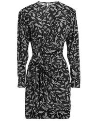Isabel Marant - Floral Printed Long-Sleeve Dress - Lyst