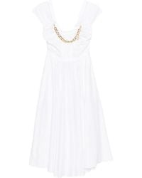 Elisabetta Franchi - Chain-Embellishment Mini Dress - Lyst