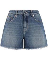 Moschino - Heart-Patch Denim Shorts - Lyst
