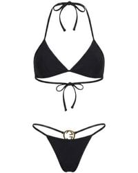 Gucci - Stretch Jersey Bikini With Interlocking G - Lyst