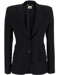 Elisabetta Franchi - Single Breasted Tailored Blazer - Lyst