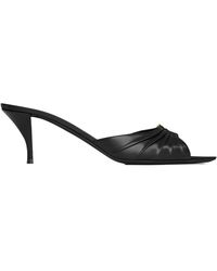 Saint Laurent - Babylone Logo Plaque Mules - Lyst