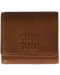 Miu Miu - Small Nappa Leather Wallet - Lyst
