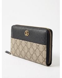 Gucci - Bi-Color Gg Marmont Zip Around Wallet - Lyst