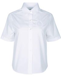 Dior - Médaillon Embroidered Short-Sleeved Blouse - Lyst