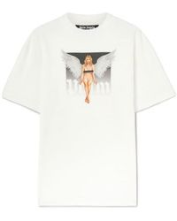 Palm Angels - Crystal Pin Up Graphic T-Shirt - Lyst