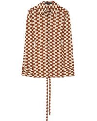 Proenza Schouler - Tie-Up Printed Shirt - Lyst