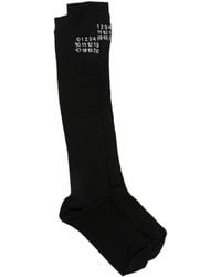 MM6 by Maison Margiela - Numeric-Logo Knee-High Socks - Lyst