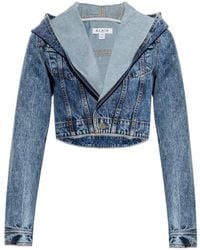 Alaïa - Alaïa Hooded Denim Jacket - Lyst