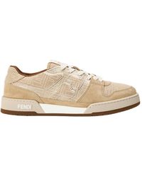 Fendi - Lace-Up Front Low-Top Sneakers - Lyst