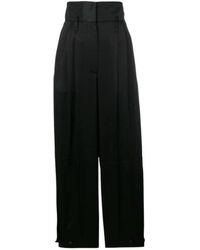 Givenchy - High-Waisted Satin Trousers - Lyst