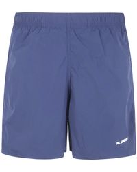 Jil Sander - Logo-Print High Waist Swim Shorts - Lyst