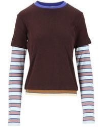STAUD - Dillon Layered Long Sleeve T-Shirt - Lyst