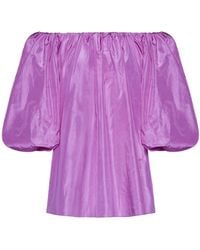 Valentino - Washed Taffeta Top - Lyst