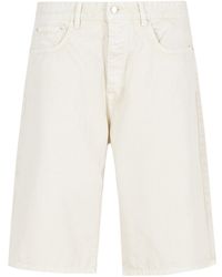 ICON DENIM - Logo-Patch Denim Shorts - Lyst