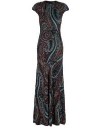 Etro - Long Dress With All-Over Print - Lyst