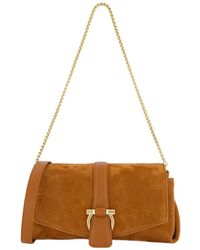 Ferragamo - Ferragamo Gancini Foldover-Top Shoulder Bag - Lyst