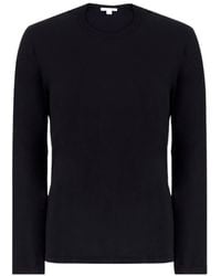 James Perse - Long Sleeved Crew Neck T-Shirt - Lyst