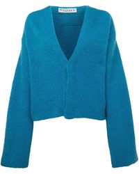 JW Anderson - Logo Applique Cropped Cardigan - Lyst
