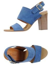 Chloé - Solid Color Round-Toe Block Heels - Lyst