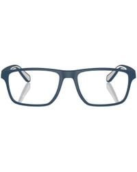 Emporio Armani - Matte Effect Rectangular Frame Glasses - Lyst