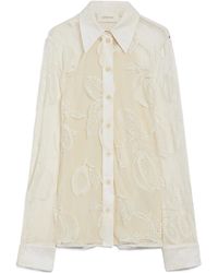 Sportmax - Lace Detailed Long-Sleeved Top - Lyst