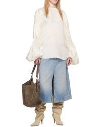 KHAITE - The Quico Puff-Sleeved Blouse - Lyst