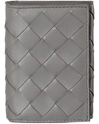 Bottega Veneta - Woven Flip Wallet - Lyst