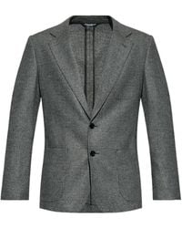 Dolce & Gabbana - Single-Breasted Straight Leg Jacket - Lyst