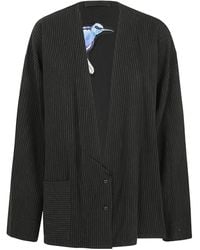Maria Calderara - Pinstripe Open Jacket - Lyst