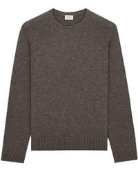 Saint Laurent - Crew-Neck Ribbed-Trim Sweater - Lyst