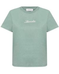 Lanvin - Logo Embroidered Crewneck T-Shirt - Lyst