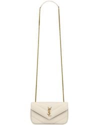 Saint Laurent - Loulou Logo Plaque Mini Shouler Bag - Lyst