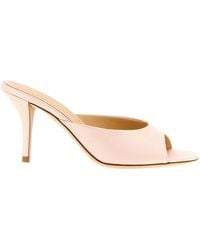Magda Butrym - Curved Heel Satin Mules - Lyst