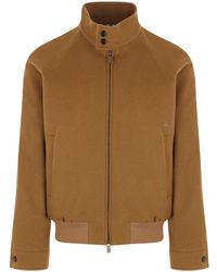 Burberry - Cashmere Harrington Jacket - Lyst