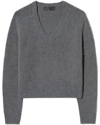 Nili Lotan - V-Neck Knitted Sweater - Lyst