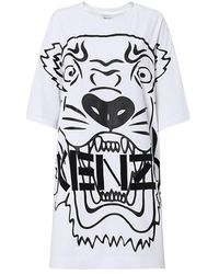 KENZO - Logo Printed Dress - Lyst