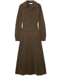 Altuzarra - Wrap-Effect Cashmere Midi Dress - Lyst