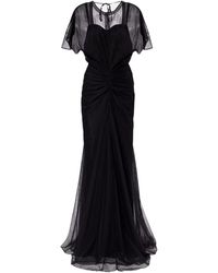 Victoria Beckham - Bella Gathered Open Back Organza Gown - Lyst