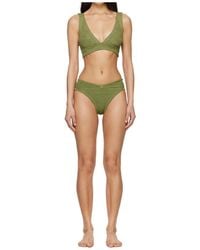 Hunza G - Angel Metallic Crinkle Bikini - Lyst