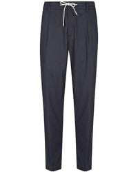 Eleventy - Drawstring Striped Tailored Trousers - Lyst