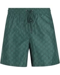 Gucci - Monogrammed Drawstring Swimwear - Lyst